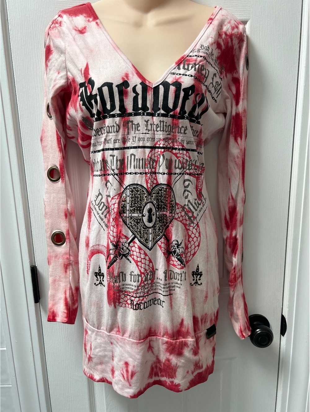 Y2K Streetwear ROCAWEAR Vintage Rhinestone Mini Dress Sz M